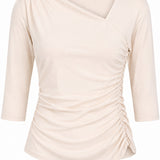 One of a Kind - Simmi Top with 3/4 Sleeves in Cream